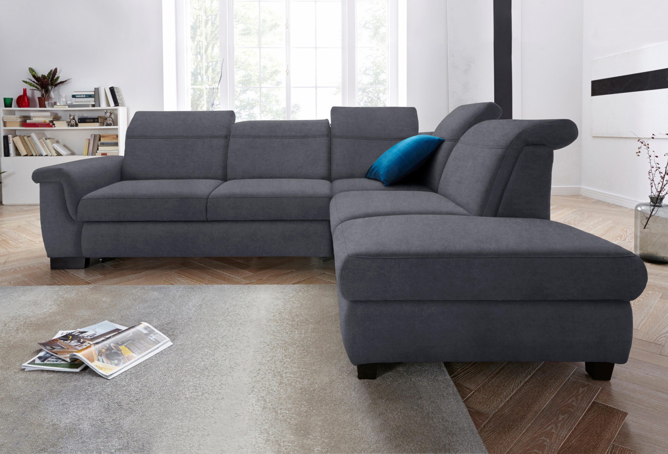 DOMO collection Ecksofa „Sully L-Form“, wahlweise mit Bettfunktion und Kopf- bzw. Rückenverstellung