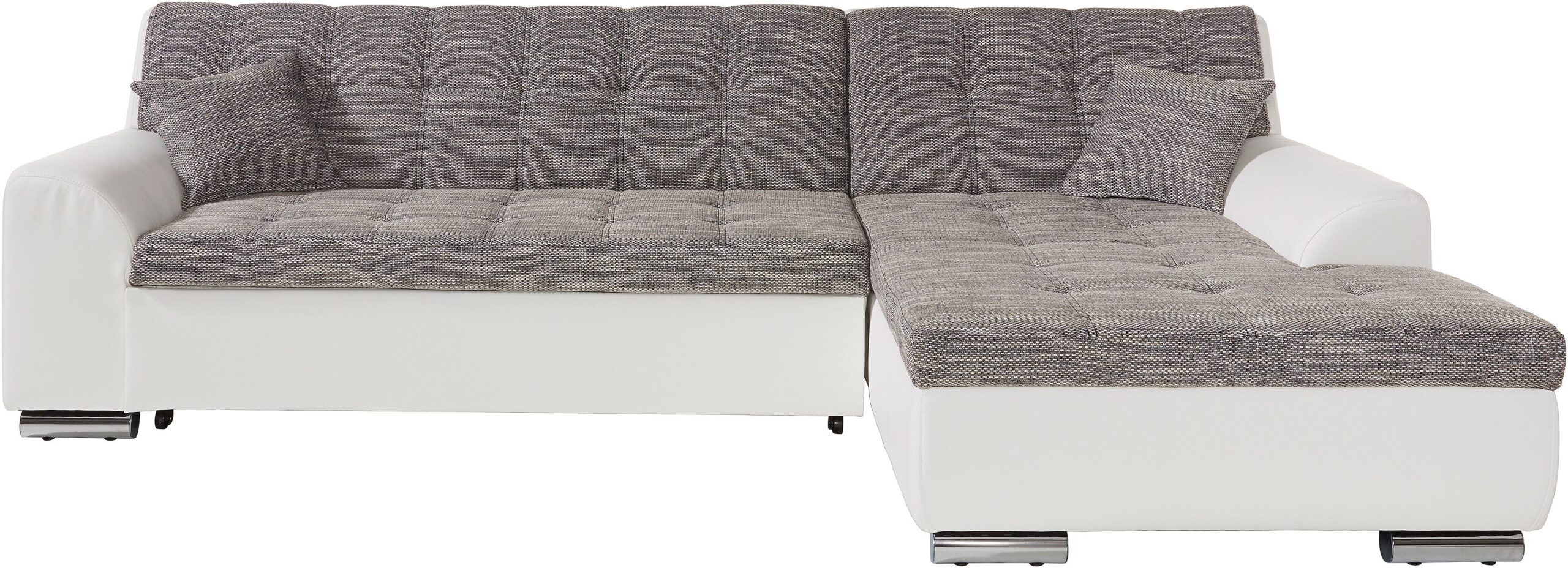 DOMO collection Ecksofa „Treviso viele Bezüge, auch in Cord, L-Form, B/T/H: 267/80/83 cm“, wahlweise mit Bettfunktion, incl. Zierkissen, hochwertige Steppung