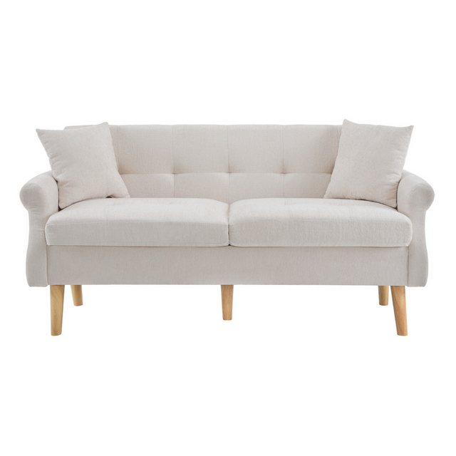 DOPWii 2-Sitzer Doppelsofa,2 Sitzer Sofa,Chenille-Stoff,162*74*77cm,Polstersofa,Sofa, mit dicken Kissen, für Wohnzimmer, Schlafzimmer,Wohnung usw.