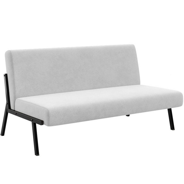 Dripex Sofa Sofa 2 Sitzer Stoffsofa Modern mit Metallrahmen 112 x 75 x 68 cm, Beige