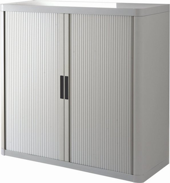 EASYOFFICE Aktenschrank Rollladenschrank easyoffice BxTxH 86×37,5x104cm grau/grau