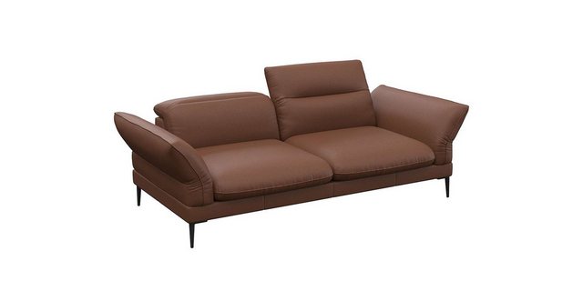 FLEXLUX 2,5-Sitzer Salino, Funktionssofa, Relaxsofa, Sofa mit Arm- und Kopfteil-Verstellungen, Kaltschaum & Stahl-Wellen