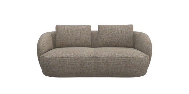 FLEXLUX 2,5-Sitzer Torino, rund, Couch, Loveseat, Modernes, organisches Sofa-Design, Kaltschaum, Wellenunterfederung