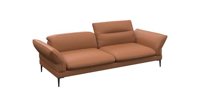 FLEXLUX 3-Sitzer Salino, Funktionssofa, Relaxsofa, Sofa mit Arm- und Kopfteil-Verstellungen, Kaltschaum & Stahl-Wellen