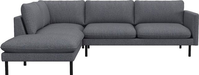 FLEXLUX Ecksofa Bolzano Designsofa, bequem durch Kaltschaum im Sitz, L-Form, lose Sitz -& Rückenkissen, hohe Füße