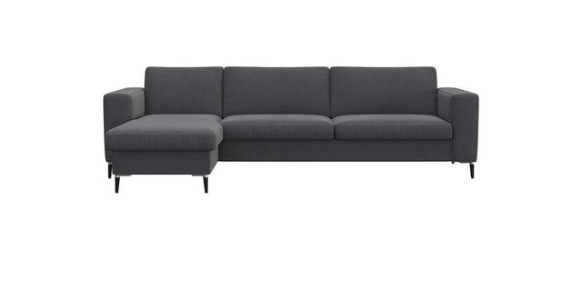 FLEXLUX Ecksofa Fiore, super Sitzkomfort durch Kaltschaum im Sitz, L-Form, breite Armlehnen, Kaltschaum, Füße Alu+schwarz