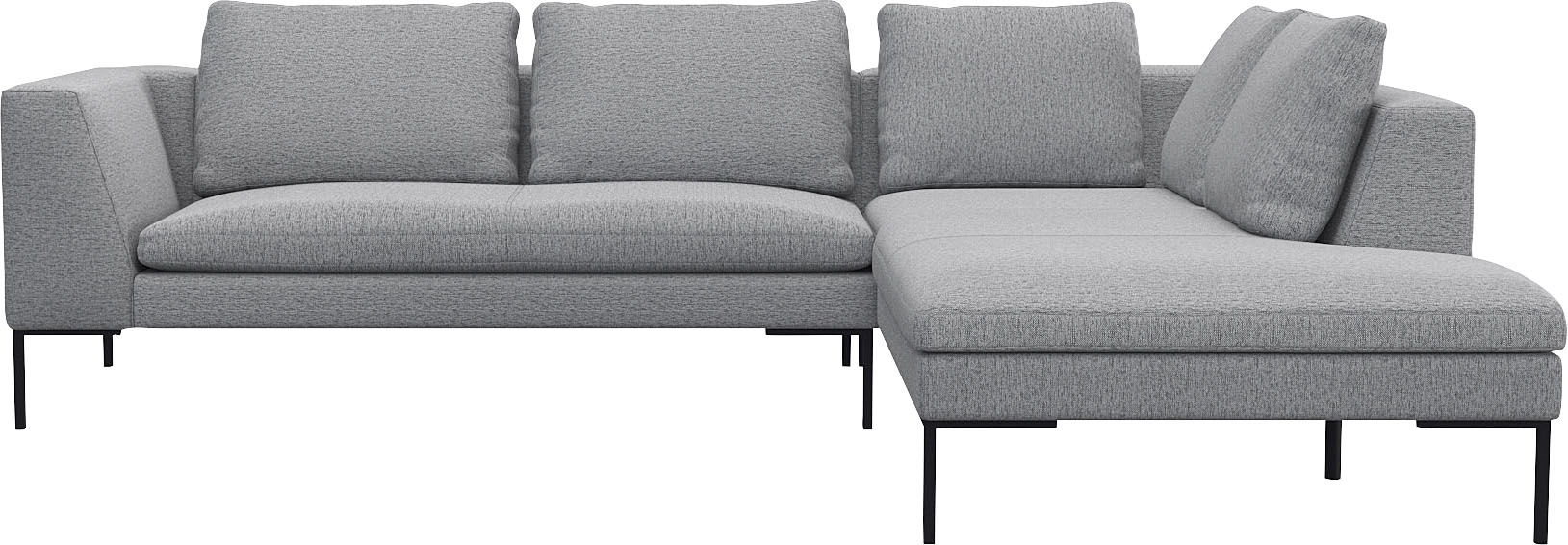 FLEXLUX Ecksofa „Loano, superbequemer Sitzkomfort durch Kaltschaum im Sitz“, modernes Sofa, frei im Raum stellbar, lose Kissen, L-Form