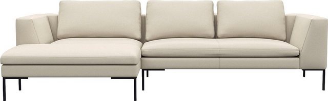 FLEXLUX Ecksofa Loano, toller Sitzkomfort, L-Form, modernes Sofa, frei im Raum stellbar, lose Kissen, Kaltschaum im Sitz