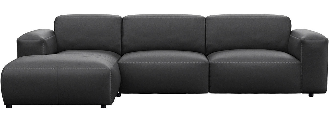 FLEXLUX Ecksofa „Lucera bequem und komfortabel durch hochwertigen Sitzaufbau, L.Form“, modern & anschmiegsam, Kaltschaum, Stahl-Wellenunterfederung