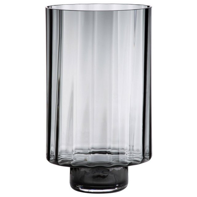 GILDE Windlicht NOVUS Windlicht – schwarz – Glas – H. 30cm – Laterne (1 Stück), Stimmungsvolles Licht: Eleganter Kerzenhalter Laterne Design