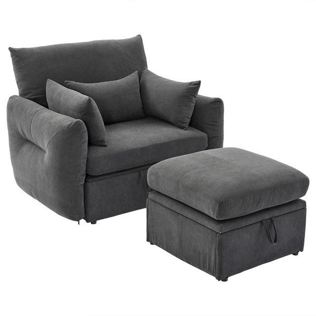 Gotagee Sofa Freizeitstuhl Moderne und vielseitige Sessel mit Stauraum Fußhocker