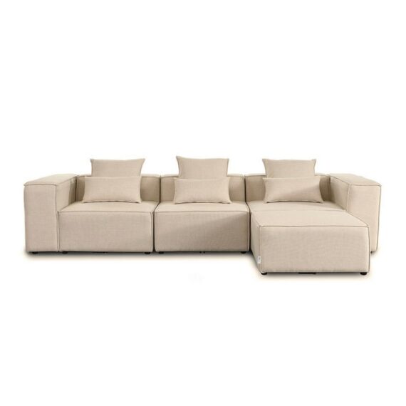 HOME DELUXE Ecksofa Modulares Sofa FINO - L, individuell Stellbar 4 Teile, Couch, Wohnzimmersofa, Modulsofa