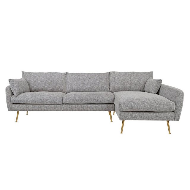 HTI-Living Ecksofa Ecksofa Antonius Webstoff Grau rechts, Stück 1 Teile, Polsterecke mit Kissen