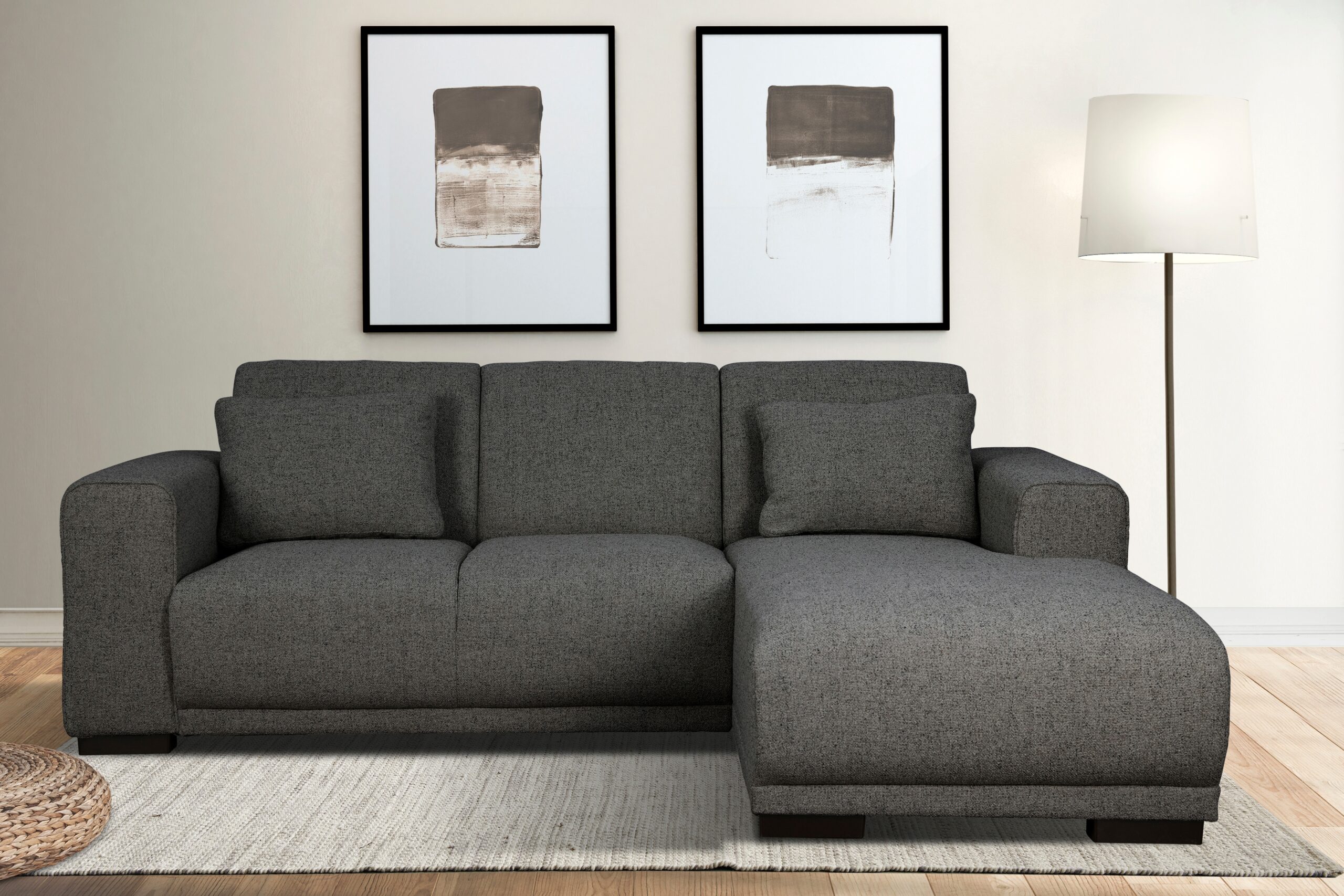 Home affaire Ecksofa „Bornholm inkl. 2 Kissen, Stellmaße 234×162 cm L-Form“, Recamiere wahlweise links oder rechts bestellbar