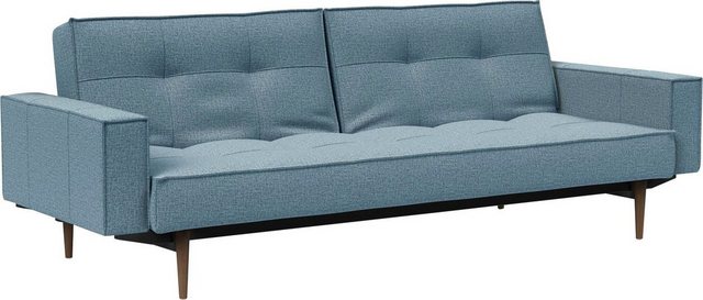 INNOVATION LIVING ™ Sofa Splitback, mit Armlehne und dunklen Styletto Beinen, in skandinavischen Design