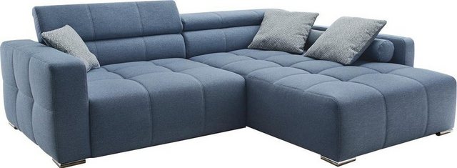 Jockenhöfer Gruppe Ecksofa Salerno L-Form, im Big-Sofa-Style, mit Kopf- bzw. Rückenteilverstellung und Zierkissen