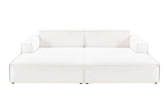 KAWOLA Big-Sofa SAMU, Couch Feincord verschiedene Farben 256×168 cm