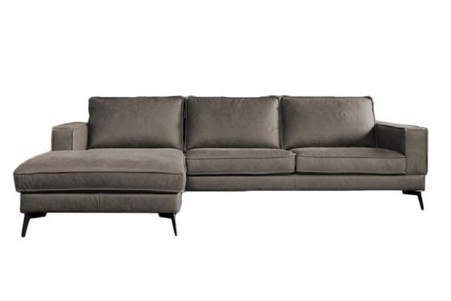 KAWOLA Ecksofa BLOOM, Couch L-Form rechts oder links Leder verschiedene Farben 276×177 cm