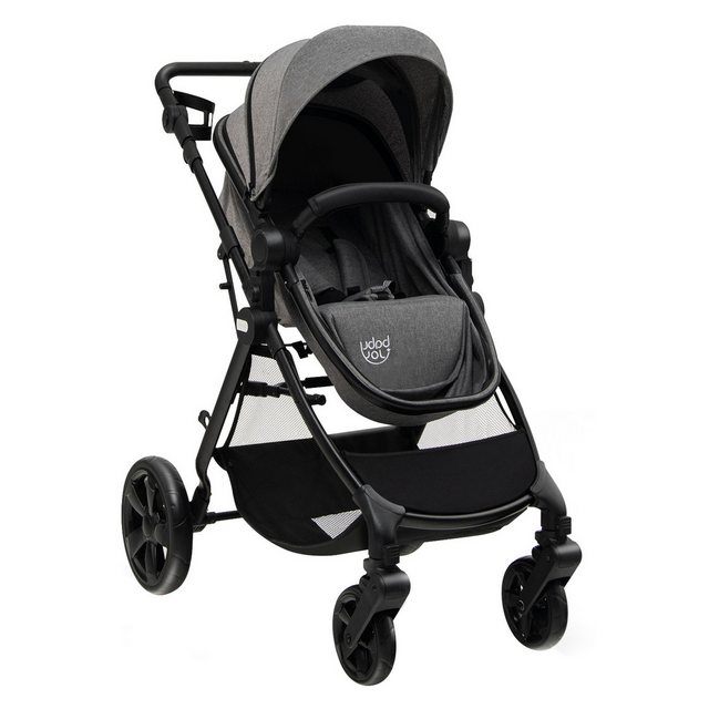 KOMFOTTEU Kinder-Buggy, 3 in 1 Kinderwagen klappbar