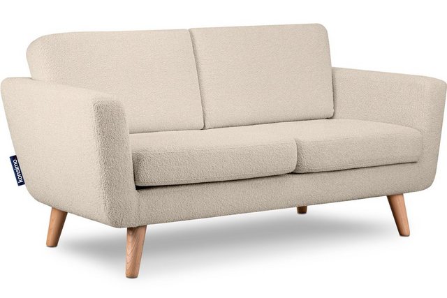 KONSIMO 2-Sitzer TAGIO Sofa, hergestellt in der EU, Scandi-Stil, mit Armlehnen, Gestell aus Massivholz