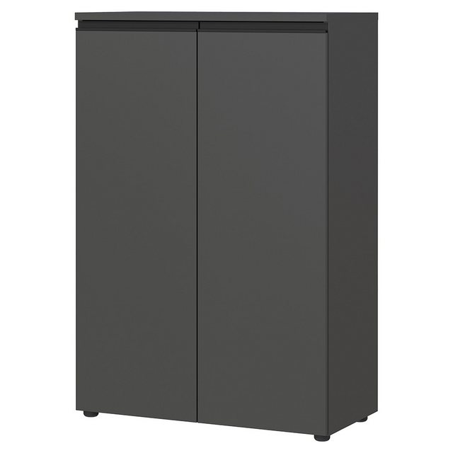 Lomadox Aktenschrank BETHANY-01 Highboard Kommode Aktenregal Büroschrank, graphit