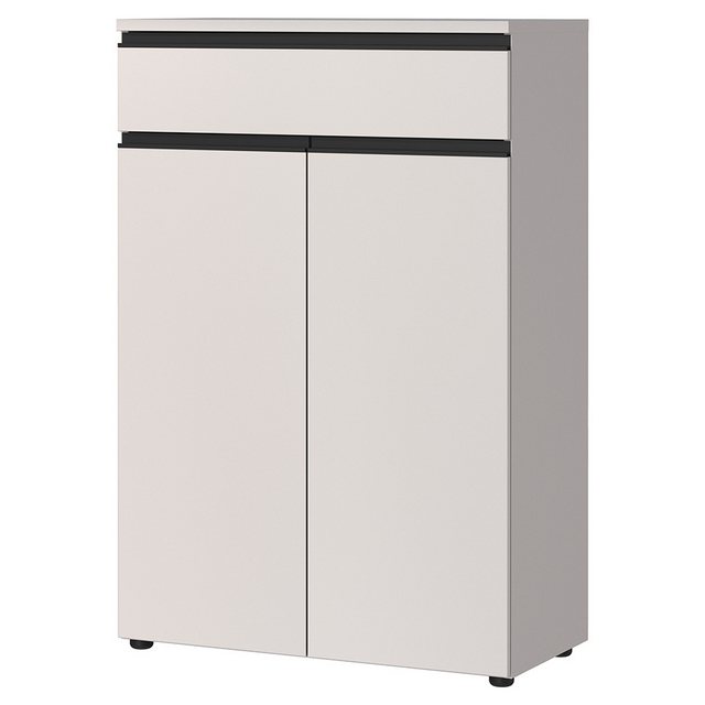 Lomadox Aktenschrank BETHANY-01 Highboard Kommode Aktenregal Büroschrank, kaschmir