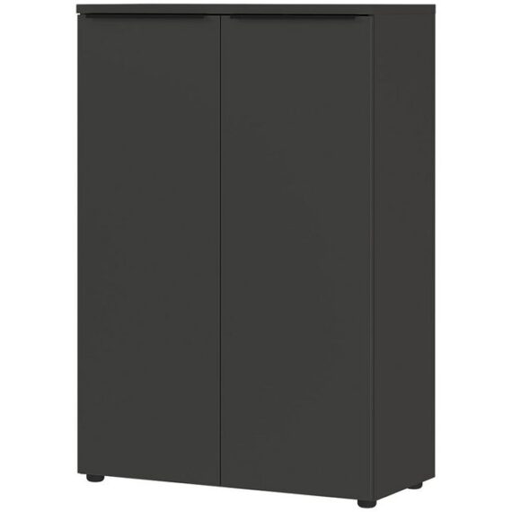 Lomadox Aktenschrank MEMPHIS-01 81cm breit, graphit mit Metallgriffen