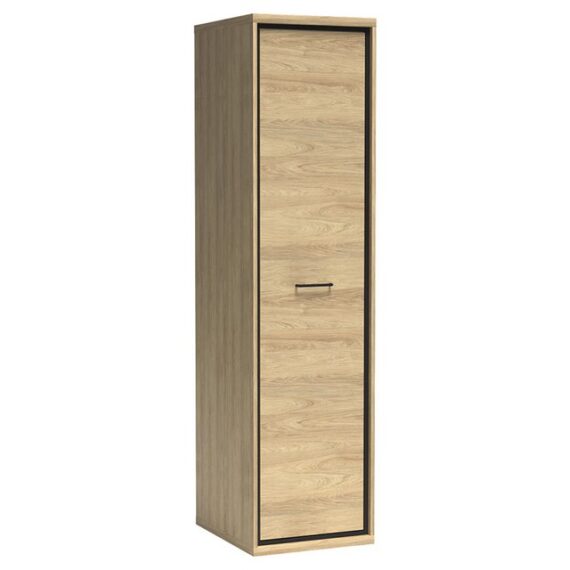 Lomadox Kleiderschrank MEGARA-161 Garderobenschrank Schlafzimmerschrank modern braun mit Eiche Hickory