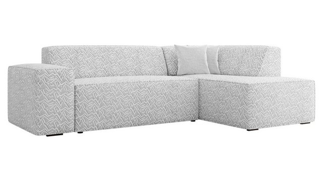 MIRJAN24 Ecksofa Lordin Premium, L-Form, Kissen-Set, Schwarze Füße, freier Seitenwahl