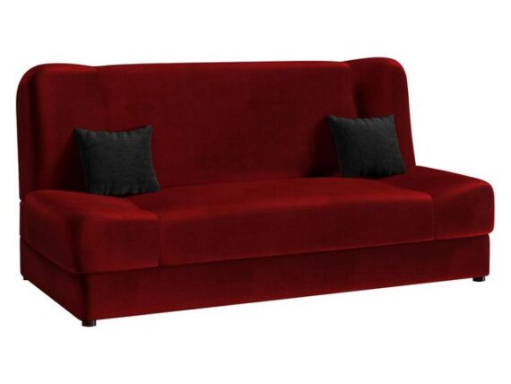 MIRJAN24 Schlafsofa Jonas Premium, mit Bettkasten und Schlaffunktion, mit zwei Kissen, Wellenfeder, 195x87x86 cm