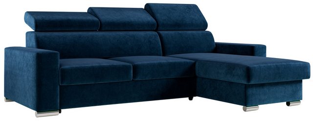 MKS MÖBEL Ecksofa FOX, Set, Packung, Ecksofa, Wellenfedern, Wohnlandschaft – L – Form Couch mit Bettfunktion, Bettkasten