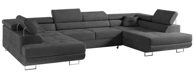 MKS MÖBEL Ecksofa GUSTAW U, Set, Wohnzimmer – Wohnlandschaft, U-Form Couch mit Schlaffunktion