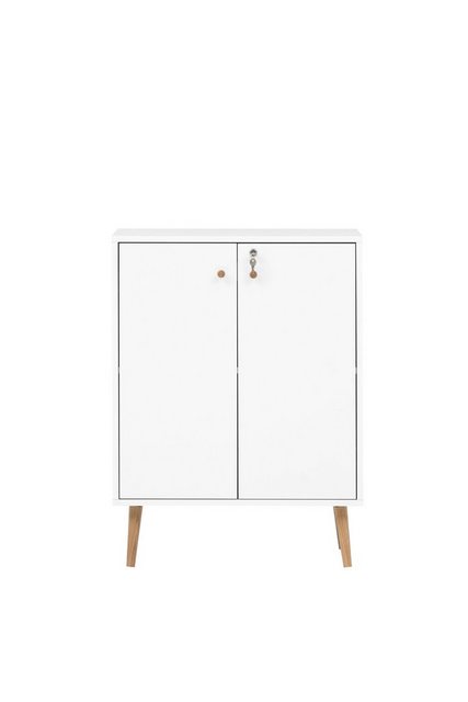 MÖBELPARTNER Aktenschrank Aktenschrank Grizzly, HxBxT 86x40x40 cm, Weiß