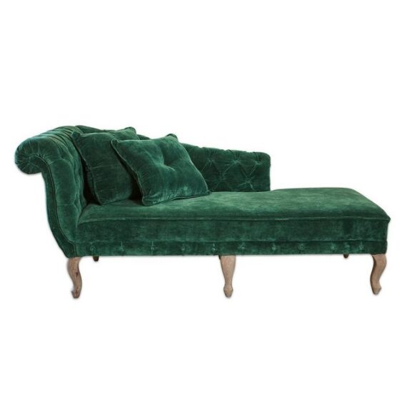 Mirabeau Sofa Chaiselongue Viviani dunkelgrün