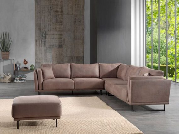 Möbeldreams Ecksofa Ecksofa Armelind mit Hocker