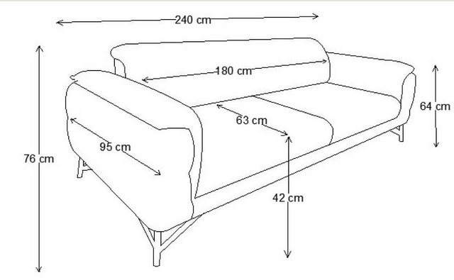 Möbeldreams Sofa Sofa-Set Alena 3-3-1 / Modernes Designer-Sofa, Schlaffunktion