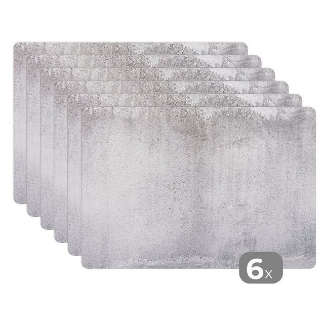 MuchoWow Platzset Beton – Wand – Farbe, (6-St), Platzset, Platzdecken, Platzmatte, Tischmatten, Schmutzabweisend