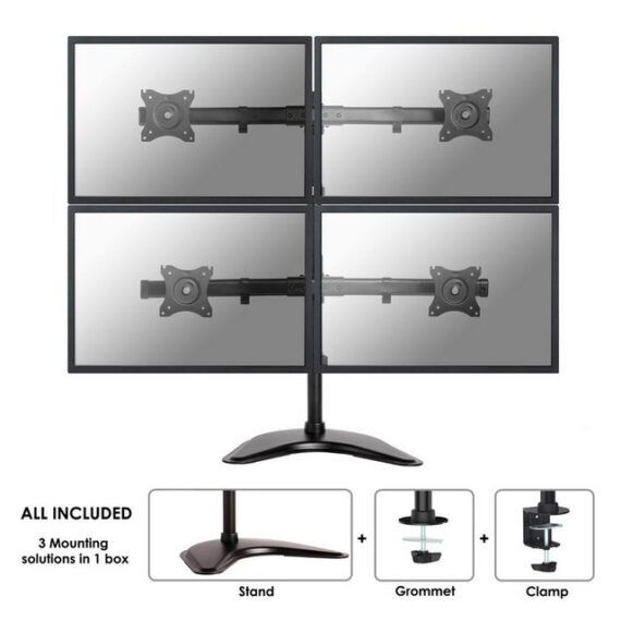 Neomounts by Newstar Monitorständer, (Bildschirm-Träger für den Tisch Neomounts NM-D335D4BLACK)