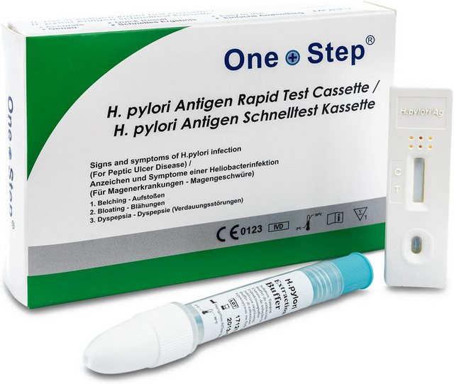 One+Step Helicobacter Pylori-Schnelltest Magenkeim Test (Stuhl) Schnelltest für Zuhause, 1-tlg.