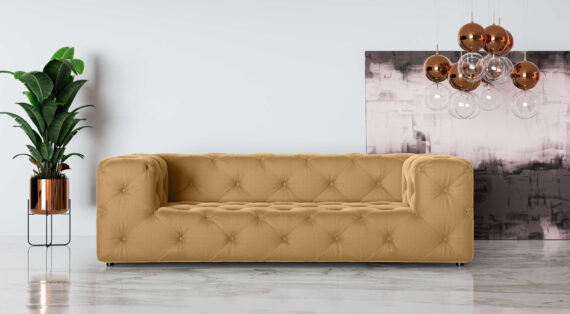 Places of Style 3-Sitzer "FOLLINA", 3-Sitzer Sofa mit klassischer Chesterfield-Knopfheftung