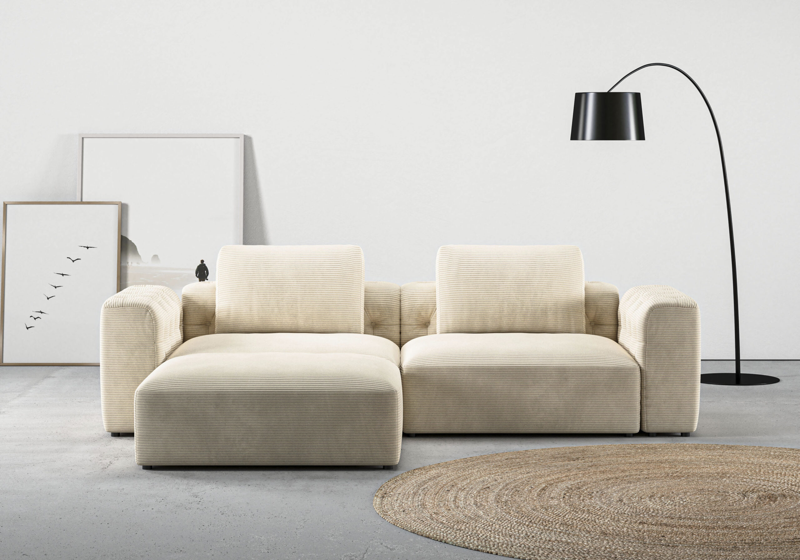 RAUM.ID Ecksofa "Cushid L-Form", Modulset, bestehend aus 3 Teilen