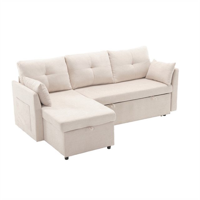 REDOM Sofa Modulares Ecksofa modulares Sofa Sofabett, Modular L-Shaped Sofa Bed with Storage, Reversible Chaise Sectional Couch, Convertible 3-in-1 Sofa with Hidden Storage for Living Room, Office, and Bedroom, Comfortable, Durable, and Easy to Assemble, mit Relaxfunktion