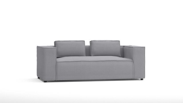 S-Style Möbel 2-Sitzer 2 sitzer Renzo aus Luxusmicrofaser mit weichem Sitz, 2-Sizer Sofa, mit Wellenfederung