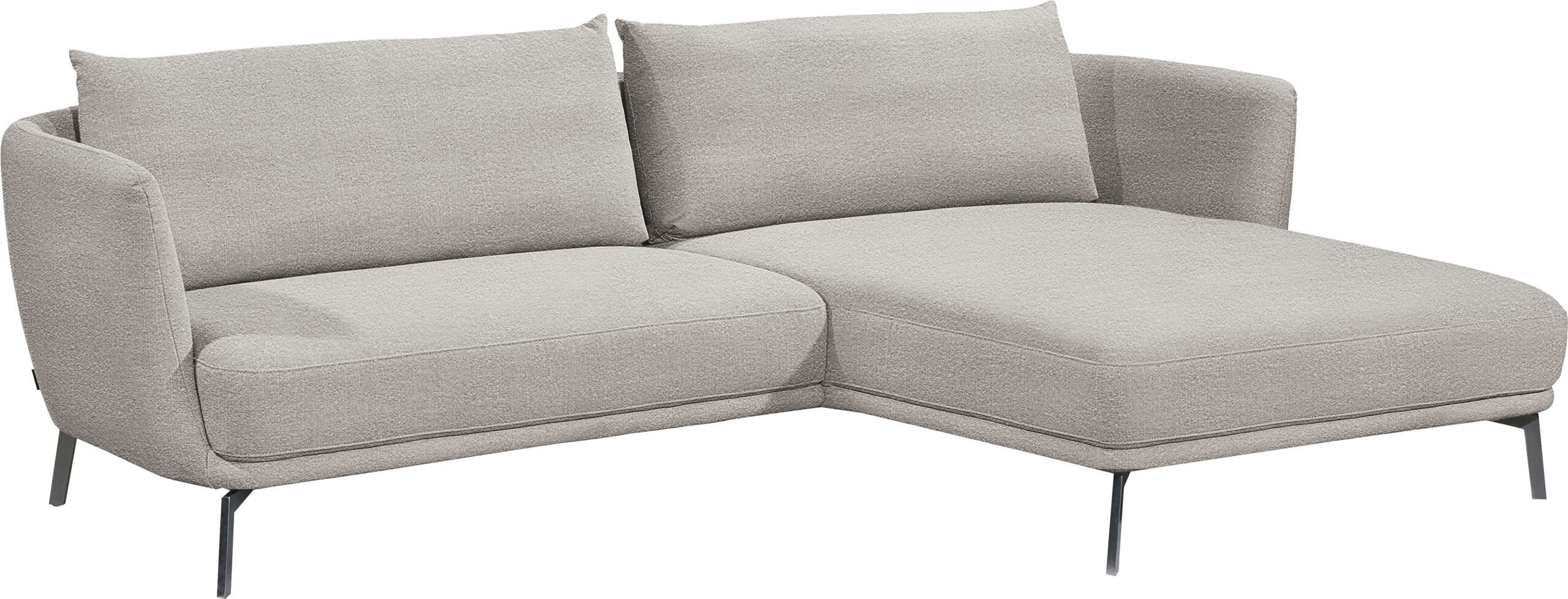 SCHÖNER WOHNEN-Kollektion Ecksofa "Pearl - 5 Jahre Hersteller-Garantie, auch in Bouclé L-Form", Maße (B/H/T): 270/71/160 cm, Füße Metall