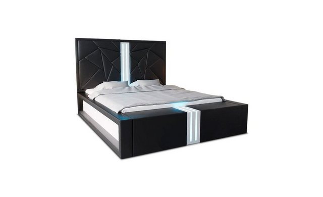 Sofa Dreams Boxspringbett Imperia Bett Kunstleder Premium Komplettbett LED 180x200, inkl. Topper