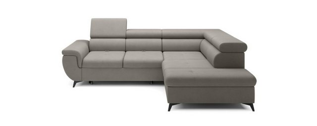 Sofa Dreams Ecksofa Bochum, L Form, Echtleder, sandbeige