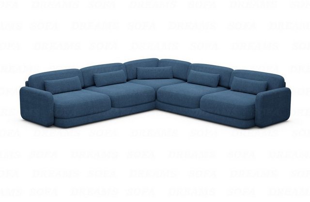 Sofa Dreams Ecksofa Polster Ecksofa Stoff Modern Eck Couch Eckcouch Valencia L Form, Loungesofa