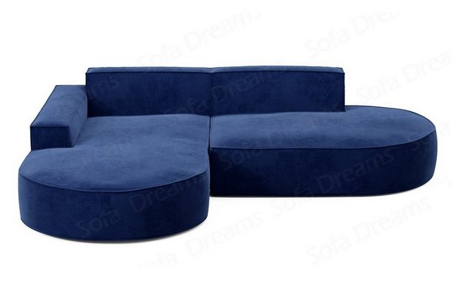 Sofa Dreams Ecksofa Samtstoff Designer Ecksofa Alegranza L Lounge Mini Stoffsofa, Loungesofa