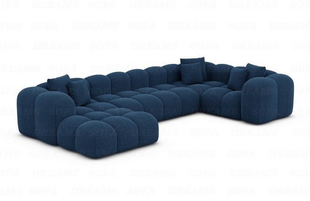 Sofa Dreams Wohnlandschaft Design Couch Stoff Wohnlandschaft Formentera U Form Stoffsofa, Loungesofa