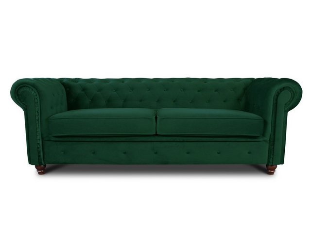 Sofnet Sofa Asti 3, Chesterfield Sofa 3-er, Sofagarnitur, Glamour Couch